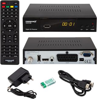 ✨ - PremiumX Receptor de Satélite HD 521 FTA Recep