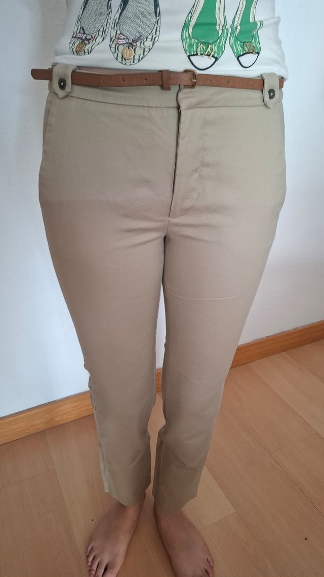 Pantalón Zara Beige Talla M
