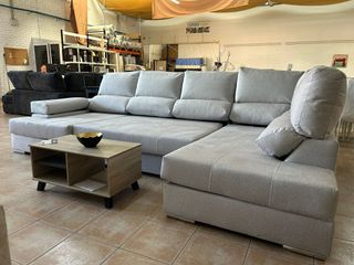 Mega Sofá Rinconera Cama Tela Antimanchas 6 Plazas