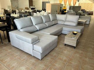 Mega Sofá Rinconera Cama Tela Antimanchas 6 Plazas