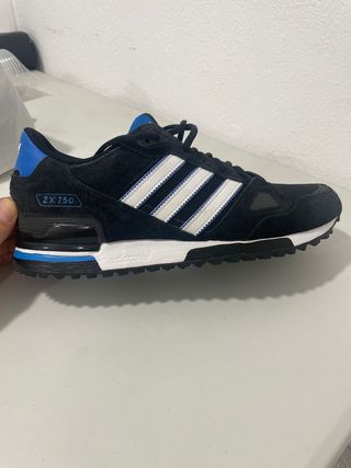 Zapatillas Adidas ZX 750 Negras y Azules