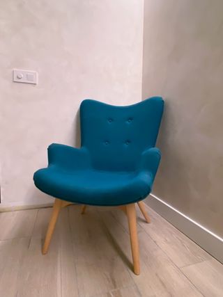 Sillón orejero azul petróleo Maisons du Monde