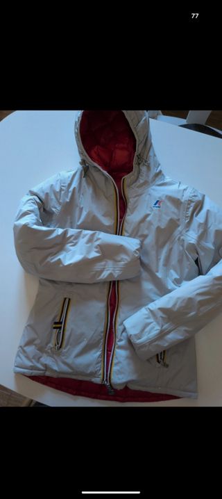 K-Way Cappotto Donna Grigio/Rosso Taglia S