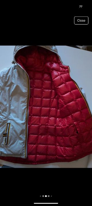 K-Way Cappotto Donna Grigio/Rosso Taglia S