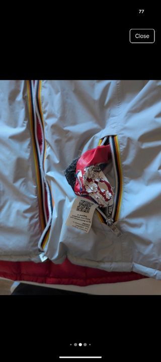 K-Way Cappotto Donna Grigio/Rosso Taglia S