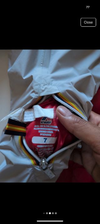 K-Way Cappotto Donna Grigio/Rosso Taglia S