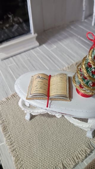 Libro aperto miniatura scala 1:12