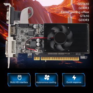 ✨ - Tarjeta Gráfica para Juegos GT610 1G, Tarjeta