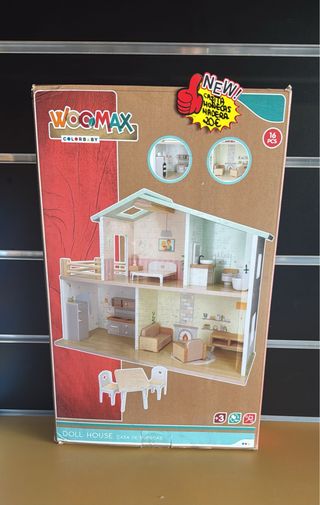 Casita de muñecas de madera Woomax