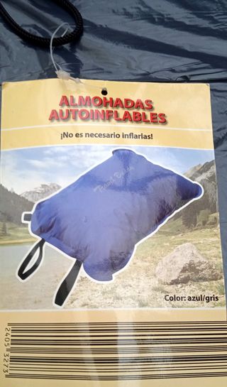 Almohada Autoinflable Travel Buddy Azul/Gris