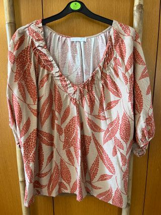Blusa hojas teja Primark
