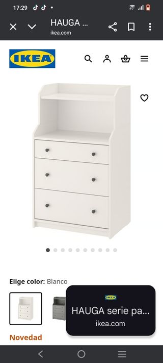 Comò IKEA HAUGA bianco