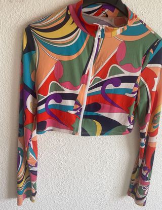 camiseta Vintage Estampada Cremallera