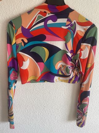 camiseta Vintage Estampada Cremallera