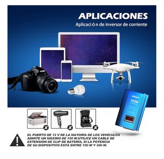 Inversor de corriente para coche GIANDEL 300W