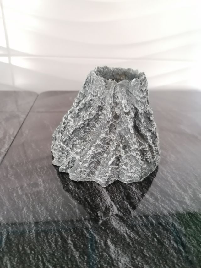 Decorazione acquario vulcano con luce LED