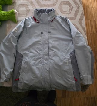 Anorak mujer azul y gris