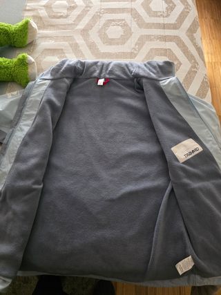 Anorak mujer azul y gris