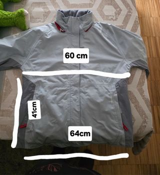 Anorak mujer azul y gris