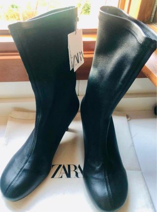 Botines Zara Piel Soft Negros