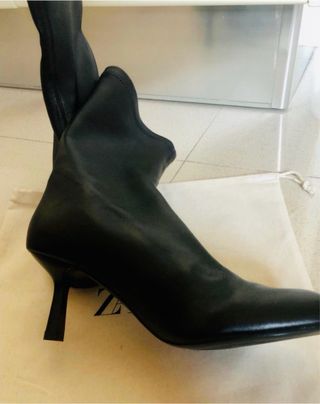 Botines Zara Piel Soft Negros
