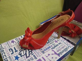 Zapatos de tacón azules talla 37