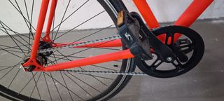 Bicicleta Fixie Elops 500 Naranja talla L