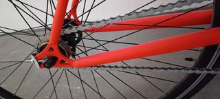 Bicicleta Fixie Elops 500 Naranja talla L