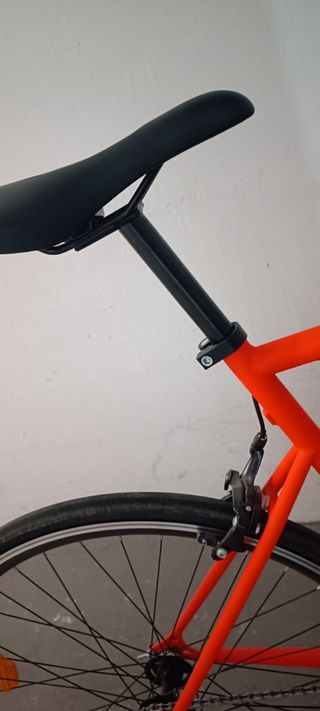 Bicicleta Fixie Elops 500 Naranja talla L