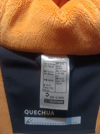 Cazadora Quechua niño azul talla 12/13 años