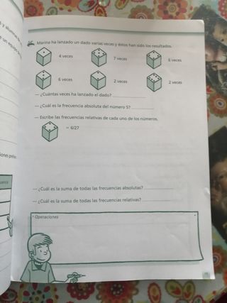 Cuaderno de matemáticas para Primaria.