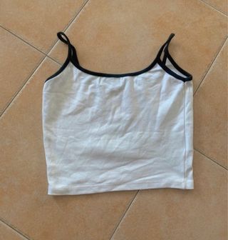 Top blanco vintage bebé bailando 90s summer top 