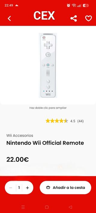 Mando Nintendo Wii/Wii U Oficial + Funda