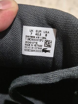 Zapatillas Lacoste Negras y Grises Nuevas