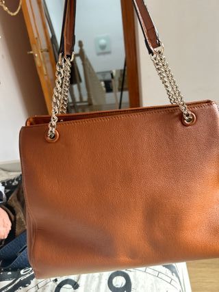 Bolso Gloria Ortiz Marrón Piel Acolchado