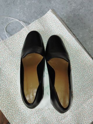 Zapatos Massimo Dutti Piel Talla 39 Negros