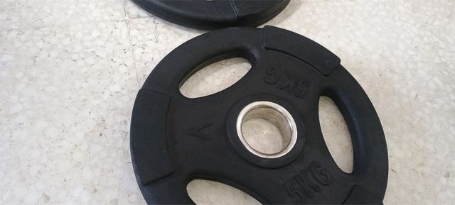 Discos Olímpicos 5Kg Caucho |  (Propuesta 2 pesas)