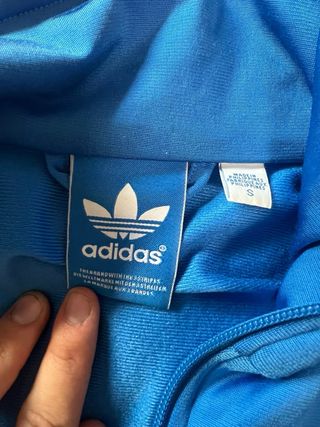 Chaqueta Adidas Originals Azul y Dorada