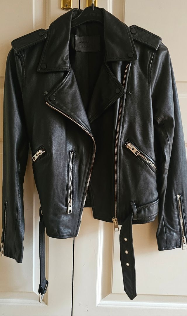 Chaqueta Biker Cuero AllSaints Negra