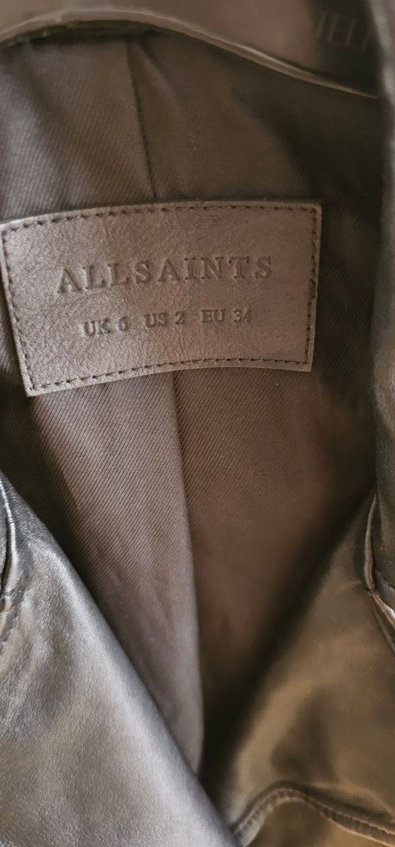 Chaqueta Biker Cuero AllSaints Negra