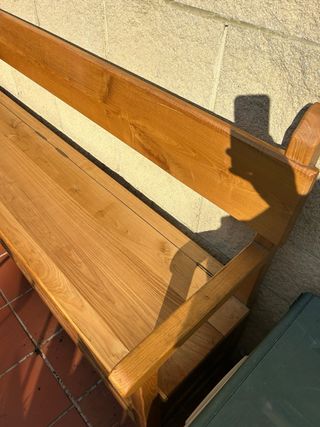 Banco de madera de castaño