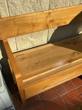 Banco de madera de castaño