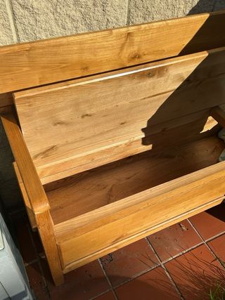 Banco de madera de castaño