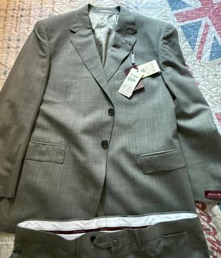 Traje de vestir gris Emilio Tucci