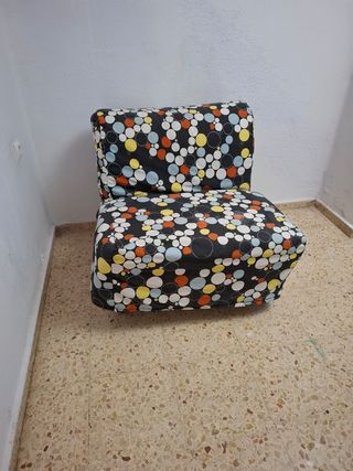 Sillón cama ikea, con funda multicolor