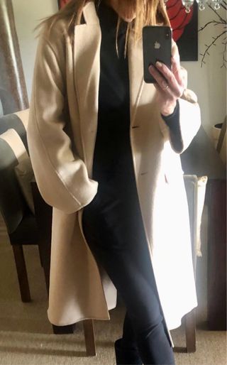 Abrigo Zara Doble Faz Lana corte oversize