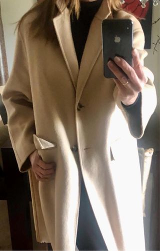Abrigo Zara Doble Faz Lana corte oversize