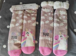 2 pares calcetines cómodos antideslizantes gruesos