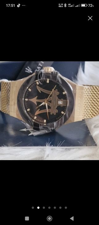 Reloj Maserati Negro y Dorado