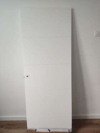 Puerta madera maciza blanca